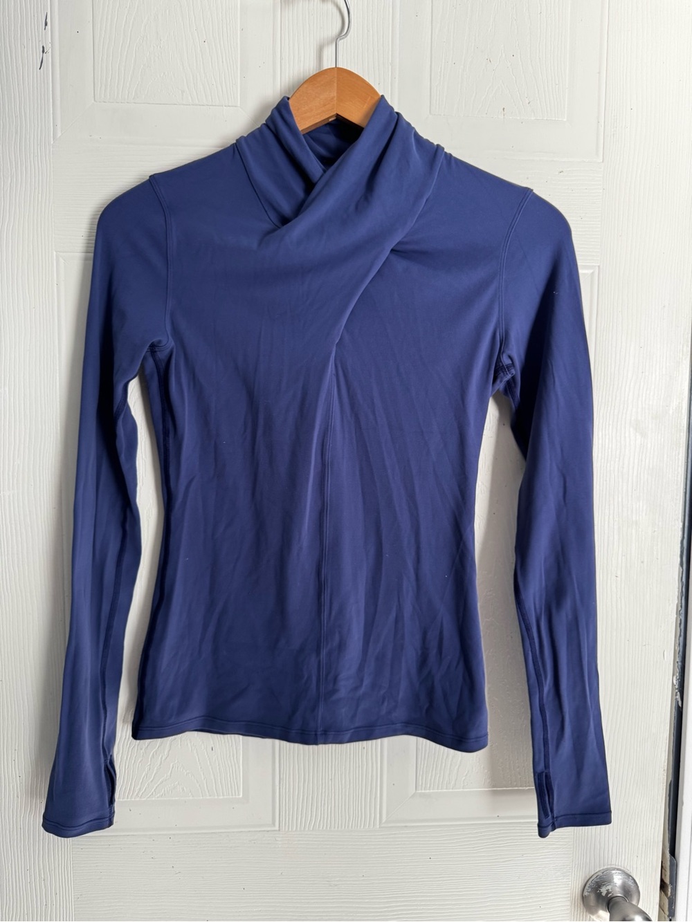 lululemon athletica Navy Cross-Front Long Sleeve Top